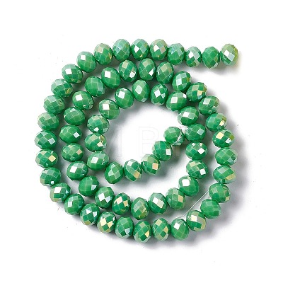 Electroplate Glass Beads Strands GLAA-F001-8x6mm-MAB-1
