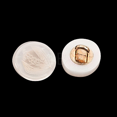 1-Hole Resin Alloy Shank Buttons FIND-B065-03G-07-1
