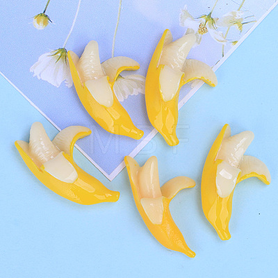 Banana Resin Decoden Cabochons CRES-CJ0001-13-1