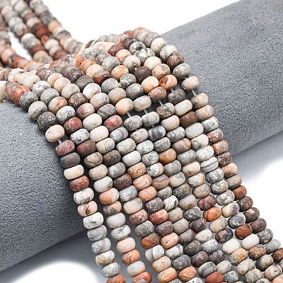 Natural Red Crazy Agate Beads Strands G-P575-A04-6x4mm-02-1