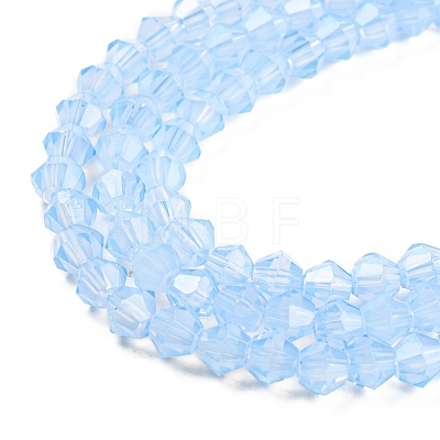 Baking Painted Transparent Glass Beads Strands DGLA-F029-J4mm-02-1