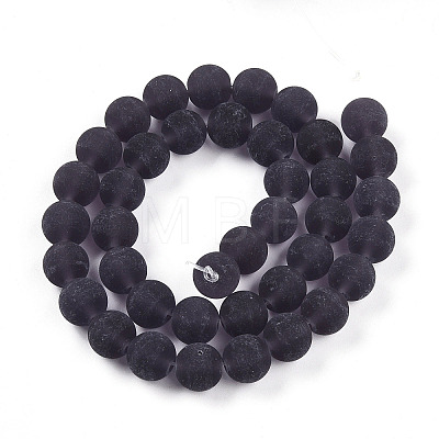 Transparent Glass Beads Strands GLAA-T032-T10mm-MD03-1