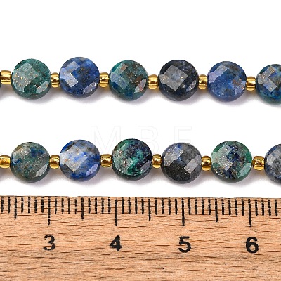Natural Chrysocolla and Lapis Lazuli Beads Strands G-K389-B81-01-1