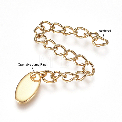 PVD Vacuum Plating 304 Stainless Steel Chain Extender LS-STAS-G221-23G-1