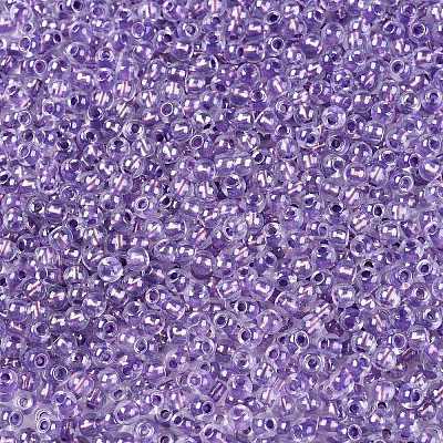 6/0 Transparent Inside Colours Glass Seed Round Beads SEED-N006-004G-1