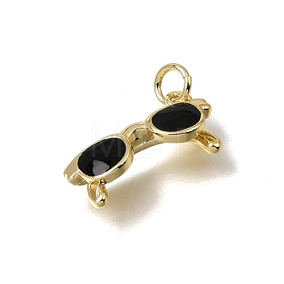 Brass Enamel Pendants KK-C262-53G-1