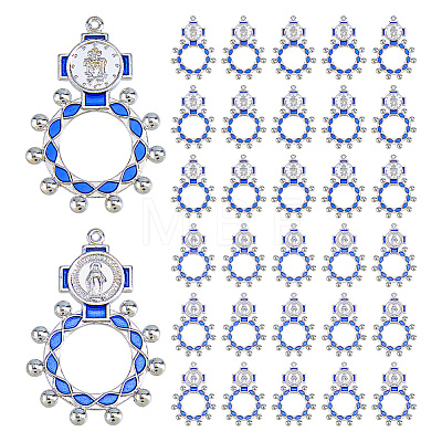 30Pcs 2 Colors Alloy Enamel Pendants FIND-DC0008-57A-1