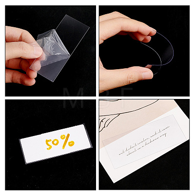 Rectangle Clear Plastic Tags KY-WH0004-13-1