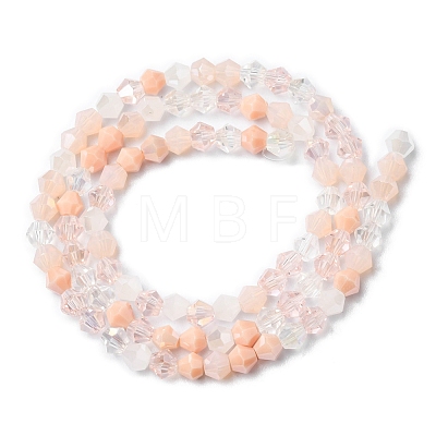 Electroplate Glass Beads Strands X-EGLA-D018-02A-1