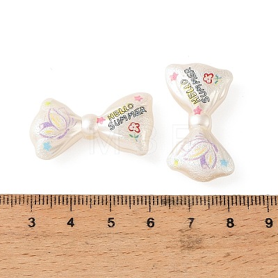 Printed Opaque Acrylic Beads OACR-B054-01T-1