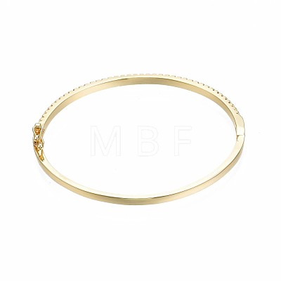 Colorful Cubic Zirconia Classic Tennis Bangle BJEW-S141-04G-NF-1