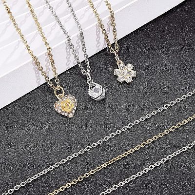 304 Stainless Steel Cable Chain Necklaces MAK-UN0001-17-1