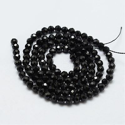 Natural Black Spinel Beads Strands G-E366-07-4mm-1