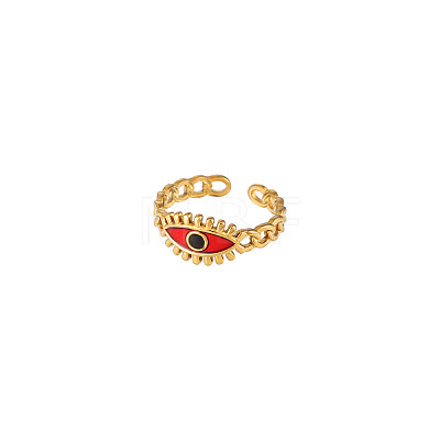 304 Stainless Steel Enamel Cuff Open Rings WG2E3DF-02-1