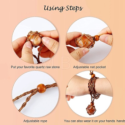 Braided Wax Rope Cord Macrame Pouch Necklace Making NJEW-J007-02-1