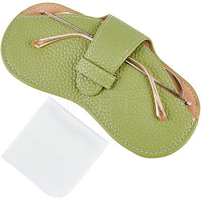 1Pc PU Leather Glasses Case AJEW-CN0006-94D-1