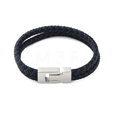 Braided Microfiber Leather Cord Bracelets for Women Men BJEW-D304-17P-01-1