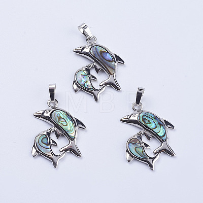 Abalone Shell/Paua Shell Pendants X-SSHEL-L008-11P-1