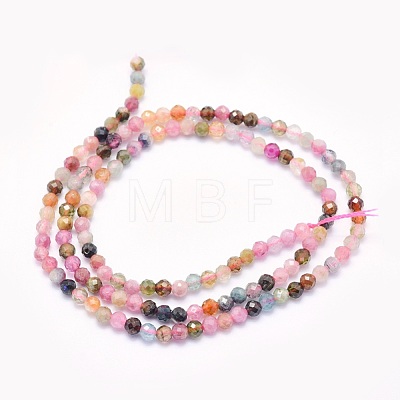 Natural Tourmaline Beads Strands G-O166-27-3mm-1
