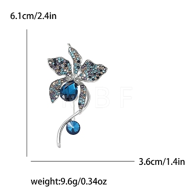 Alloy and Glass Rhinestone Brooch PW-WGA9E2C-02-1