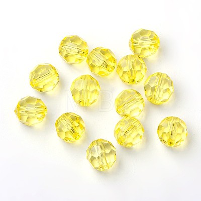 Transparent Acrylic Beads PL505Y-10-1