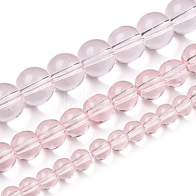 Transparent Glass Beads Strands GLAA-T032-T8mm-10-1