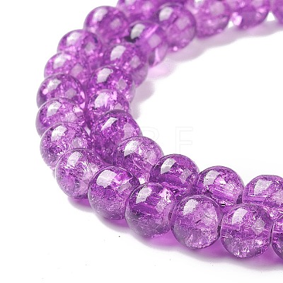 Crackle Glass Beads Strands CCG-Q001-10mm-M-1