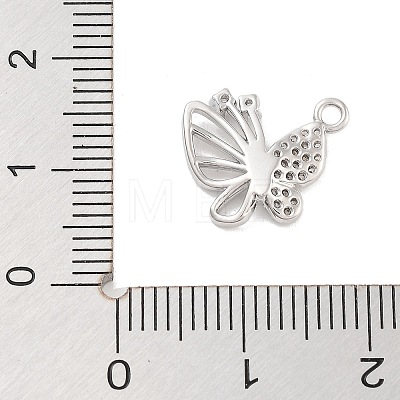 Brass Pave Clear Cubic Zirconia Pendants KK-Z061-08P-01-1