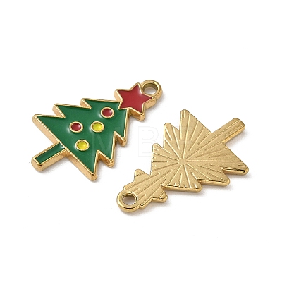 304 Stainless Steel Enamel Pendants STAS-L300-012G-28-1