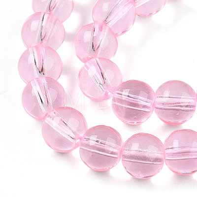 Baking Paint Transparent Glass Beads Strands DGLA-N006-8mm-01-1