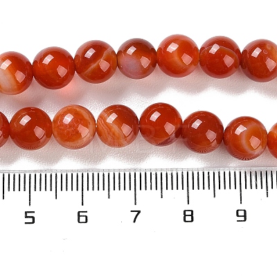 Natural Striped Agate/Banded Agate Beads Strands G-Z060-A01-B05-1