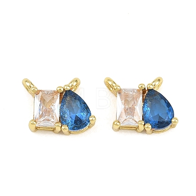 Brass Pave Cubic Zirconia Charms CU-CBA6A75-03G-07-1