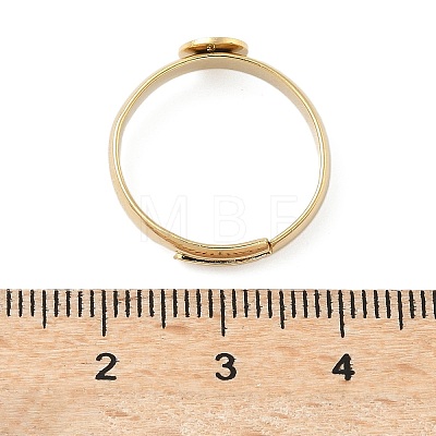 Adjustable Brass Pad Ring Settings KK-K414-10D-G-1