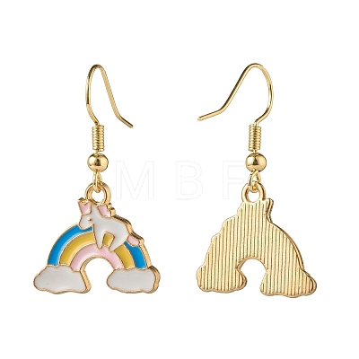 Alloy Enamel Dangle Earrings EJEW-JE04775-1