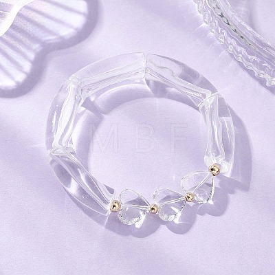 Glass Beads Stretch Bracelets for Women BJEW-JB12948-1