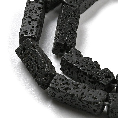 Natural Lava Rock Beads Strands G-C084-C08-01-1