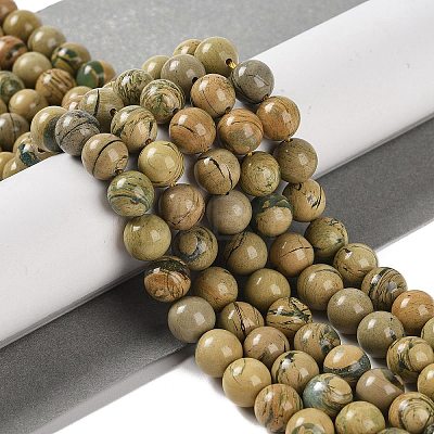 Natural Verdite Stone Beads Strands G-P530-B07-03-1