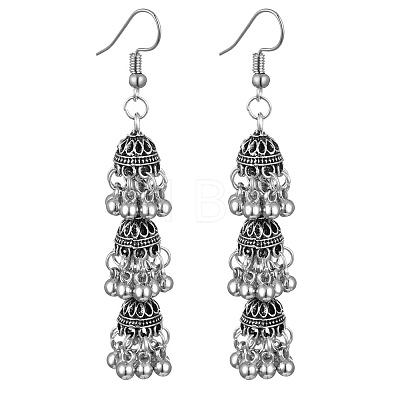 Bohemian Alloy & Iron Tassel Dangle Earrings WG25E48-01-1