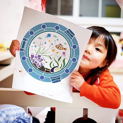 Plastic Reusable Drawing Painting Stencils Templates DIY-WH0172-508-1