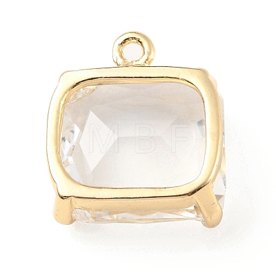 Brass with K9 Glass Pendants X-KK-C024-01KCG-1