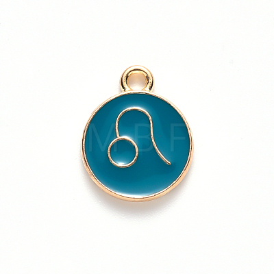 Alloy Enamel Pendants ENAM-S124-01A-05G-1