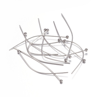 Tarnish Resistant 304 Stainless Steel Ball Head Pins LS-STAS-O105-04-0.6x40mm-1