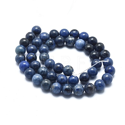 Natural Dumortierite Quartz Bead Strands G-I224-01-8mm-1