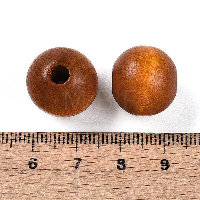 Painted Natural Wood Beads WOOD-A018-16mm-15-1