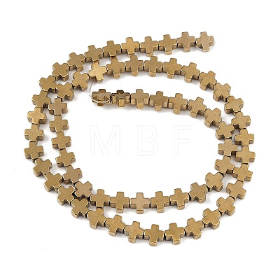 Electroplated Synthetic Non-magnetic Hematite Beads Strands G-J211-A06-03-1