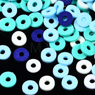 Handmade Polymer Clay Beads Strands CLAY-R089-6mm-T02B-14-1