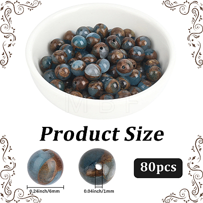 80Pcs Natural Chalcedony Beads Strands G-PA0002-36B-1