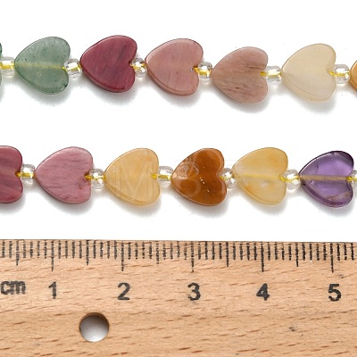 6 Styles Natural Topaz Jade & Rhodonite & Green Aventurine & Red Jasper & Sodalite & Amethyst Beads Strands G-F811-A03-02-1