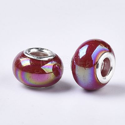 Opaque Resin European Beads RPDL-T038-007F-1