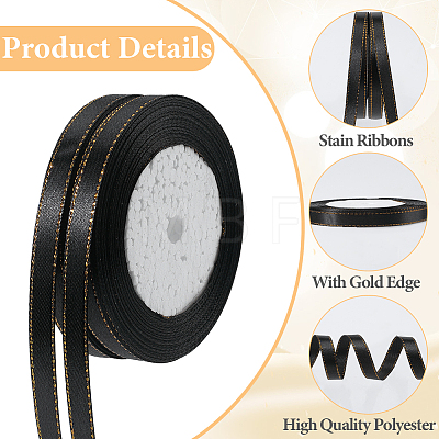 Gold Edged Polyester Ribbon OCOR-WH20018-12A-03-1